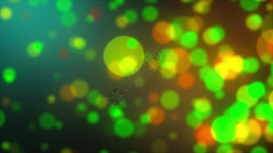 红色绿圆斑鱼具有多色透明圆圈bokeh的抽象背景计算机生成3d翻譯带有彩色透明圆圈bokeh翻译背景