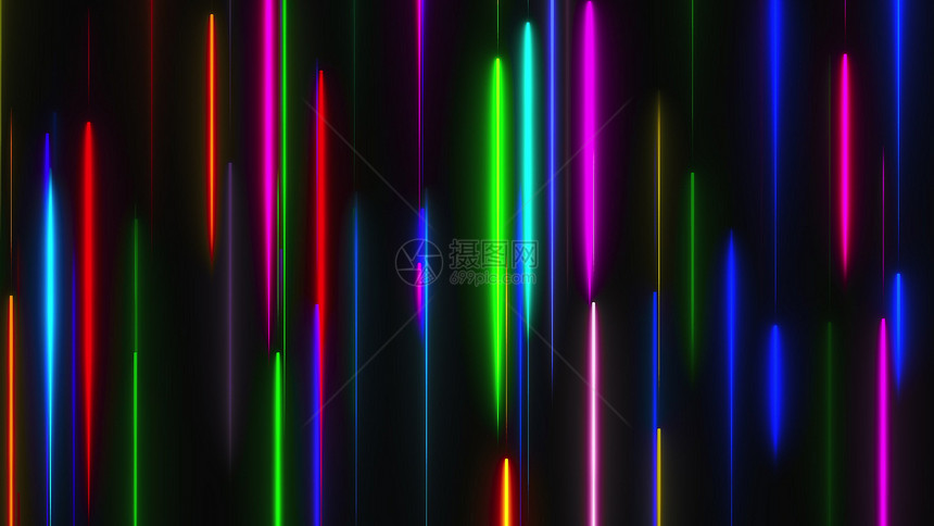 许多垂直荧光照明线抽象计算机生成背景3D转换许多垂直荧光照明线3D转换图片