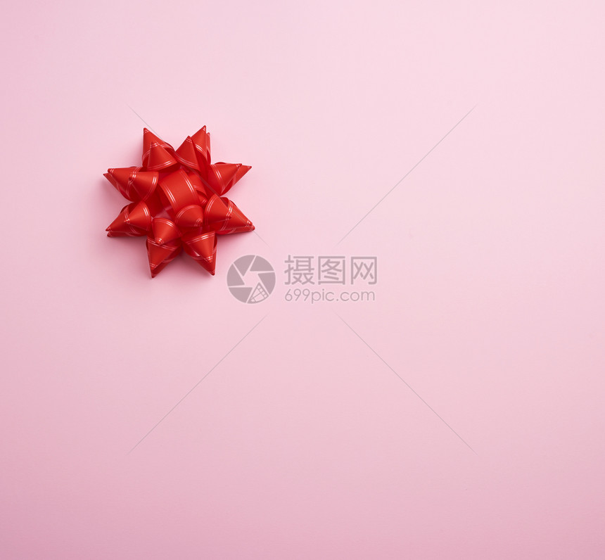 美丽的粉色抽象设计模板带有红弓奢华设计假日背景图片