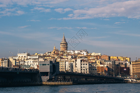 伊斯坦布尔塔台的景象背景图片