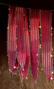 带刺绣的土耳其妇女传统围巾背景图片