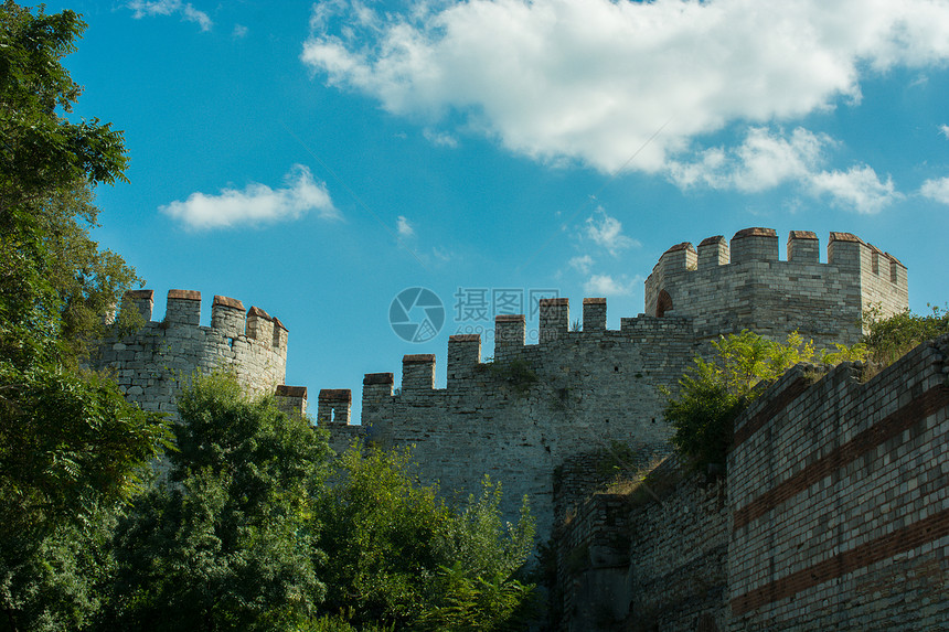 土耳其伊斯坦布尔君士丁堡古城墙图片