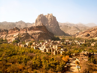 萨那市也门景象背景图片