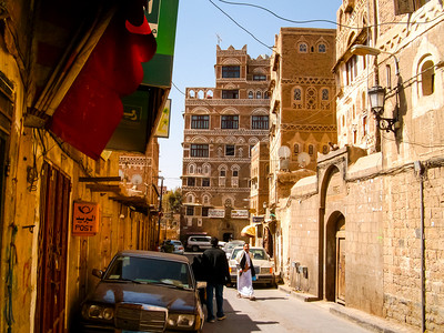 萨那市也门的街道视图图片