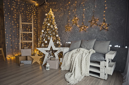美丽的圣诞树装饰以数字形式呈现不寻常的圣诞树装饰灯光935图片