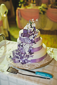 紫色婚礼蛋糕设计图5647的甜蜜节日蛋糕图片