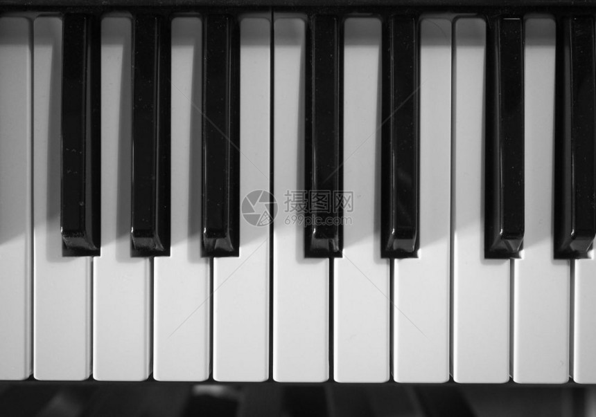 电子键盘音乐工具的黑白键和图片