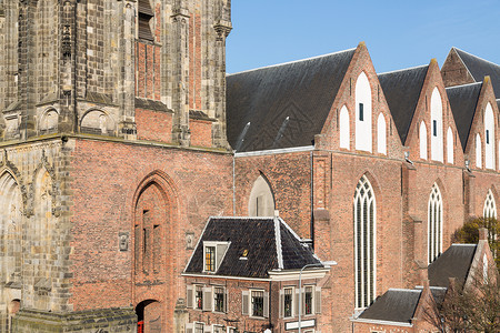 荷兰格罗宁根市马提尼详细教堂高清图片