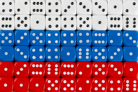 俄罗斯在骰子多彩背景的俄罗斯中在骰子背景的俄罗斯中图片