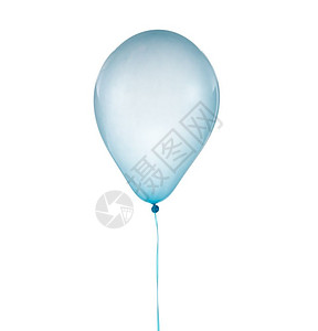 用于生日和在白背景上孤立的庆祝活动氰气球图片