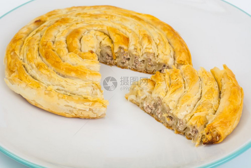 Burek带肉土耳其烤面包图片