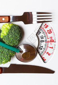 健康饮食体重控制和保健概念图片