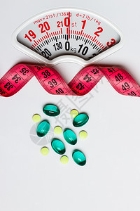 健康饮食医药保健食品补充和减肥概念图片