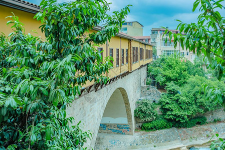 2018年5月日土耳其布尔萨历史的伊甘迪桥高分辨率全方位图片