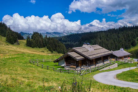 瑞士阿尔卑斯山景观天空高清图片素材