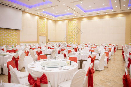 酒店的白色婚礼大厅图片