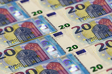 訾洲欧元现钞背景洲联盟货币20欧元模式设计图片