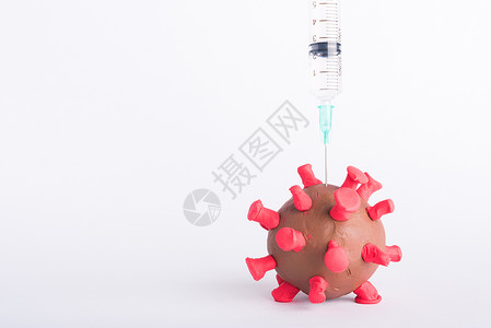新冠病毒模型与疫苗图片