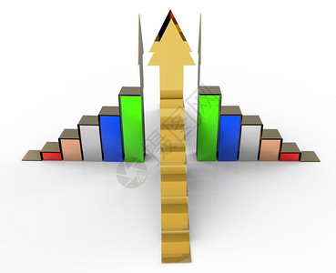 白色背景的商务图表条数增长图片