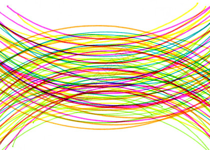 具有明亮多彩弧交叉线的抽象背景图片