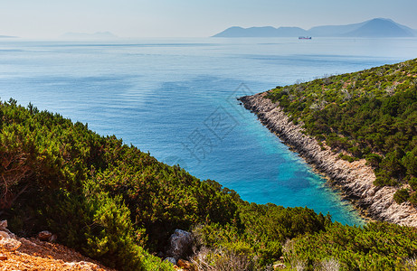 Lefkas岛希腊莱夫卡达爱奥尼亚海南斗篷背景图片
