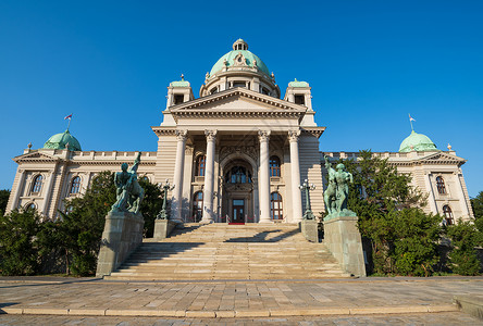 库腾贝格塞尔维亚斯库蒂纳国民议会夏季院位于欧洲塞尔维亚贝格莱德市中心施工一直持续到1936年背景