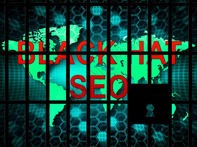 BlackHatSeo网站最佳化2d说明展示搜索引擎营销如链接建设关键词排行和促销商业高清图片素材