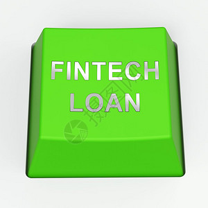 小额信贷字体Fintech贷款P2p金融信贷3d投标展示网上货币小额信贷或虚拟款背景