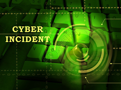 网络事件数据攻击警报3d说明显示黑入网络或计算机安全渗透图片