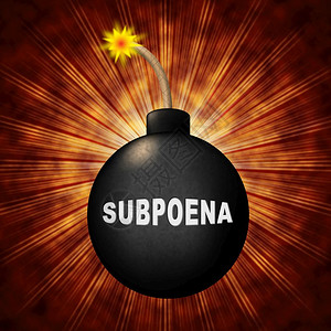法院SubpoenaBomb代表3号传票的法律文件图片