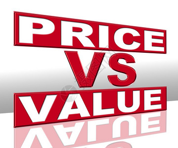 PriceVersus价值符号演示成本和价值产品评买卖预算3d说明图片