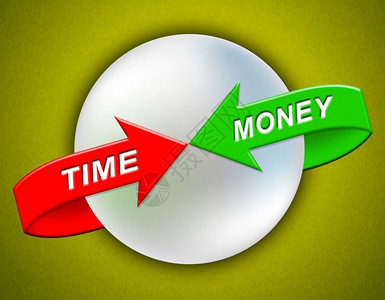 时间比重货币箭头与支出对冲您的财务未来和向退休者提供足够的现金3d说明设计图片