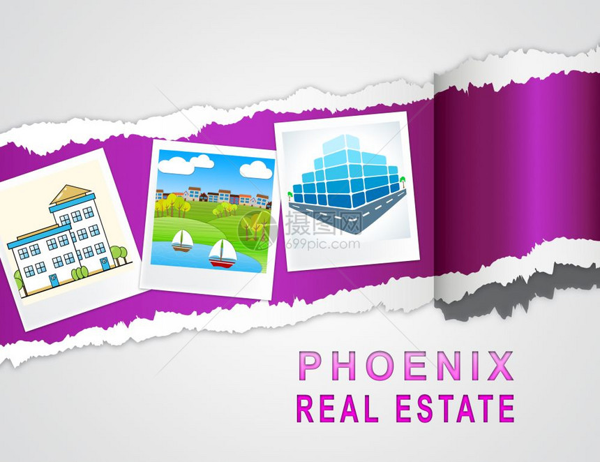 凤凰城房地产照片试图将亚利桑那州的财产出售住房投资大楼或租赁开发3d图片