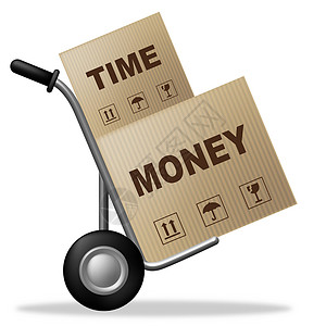 时间比重货币框与支出对冲您的财务未来和向退休者提供足够的现金3d说明设计图片