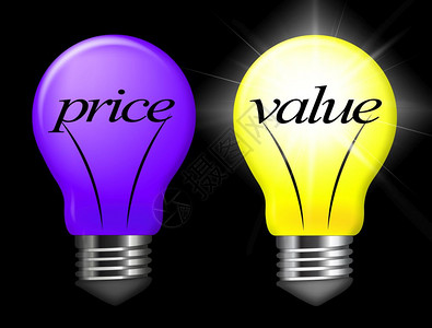 PriceVersus价值灯光演示成本和价值产品评买卖预算3dI说明背景图片