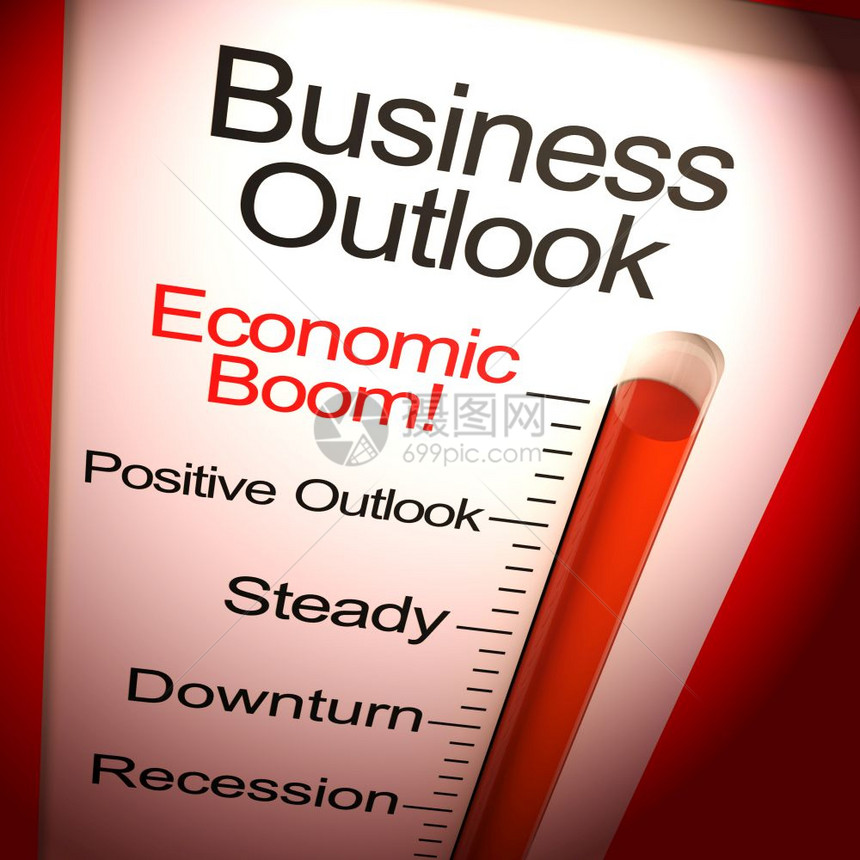 商业展望经济繁荣监测显示增长和复苏图片
