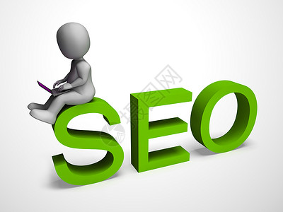 SEO概念图标是指搜索引擎对网站流量的优化关键词高清图片素材