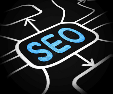 SEO概念图标是指搜索引擎对网站流量的优化交通高清图片素材
