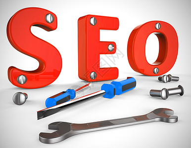 SEO概念图标是指搜索引擎对网站流量的优化关键词高清图片素材