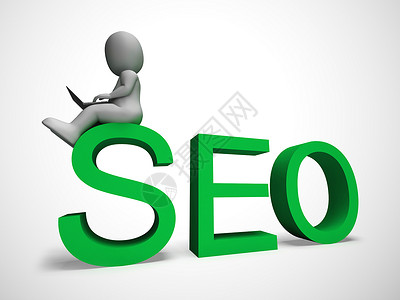 关键词优化SEO概念图标是指搜索引擎对网站流量的优化背景