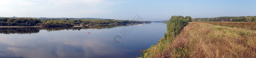 俄罗斯莫科附近的奥卡河全景图片