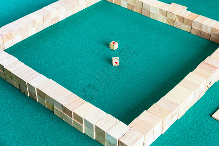 以瓷砖为基地的麻将战略棋盘游戏的起点位置背景图片