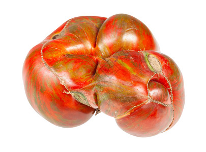 白色背景上隔绝绿静脉的有机大番茄背景图片
