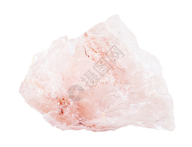 玫瑰石英孤立的晶体高清图片