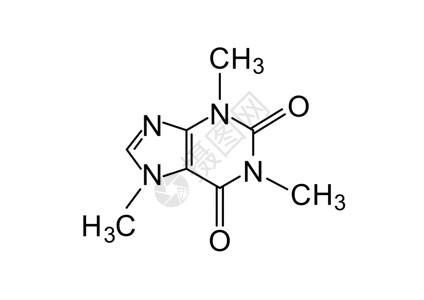 Capheine化学公式科符号元素反应摩卡象征咖啡因背景图片
