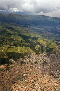 多于旅行高架南美洲秘鲁库斯科市的空中观察南美洲图片