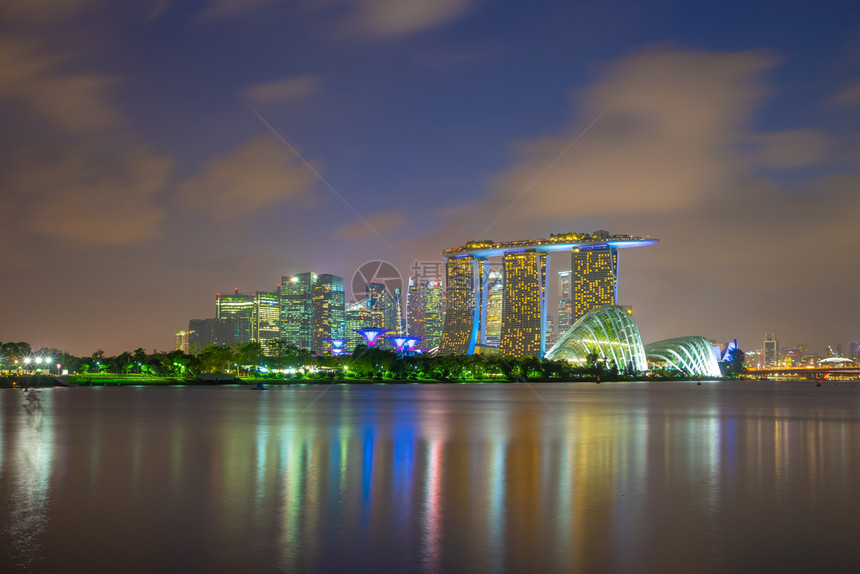 新加坡夜景城市风光图片