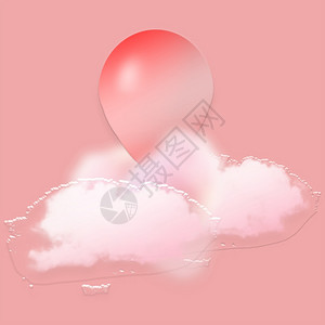 气球颜色粉的生日背景图片