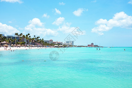 旅游建造户外加勒比海阿鲁巴岛棕榈滩加勒比图片