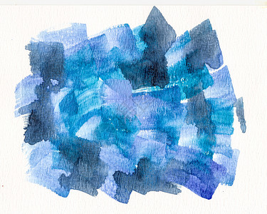 蓝色海水颜背景抽象的蓝水彩图片